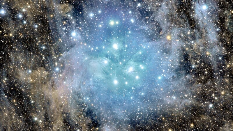 Cosmic nebula with stars
