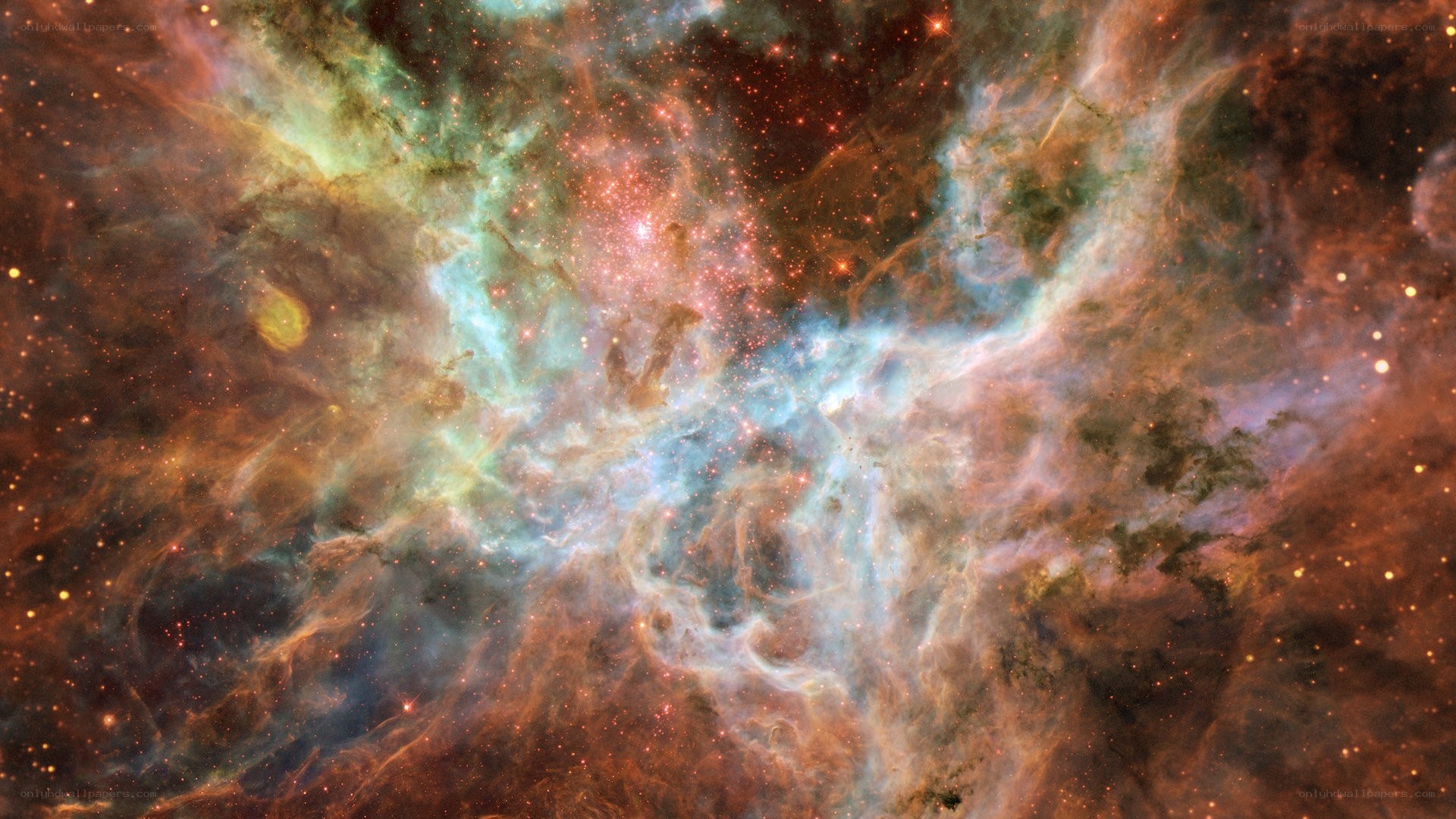 Cosmic nebula with stars
