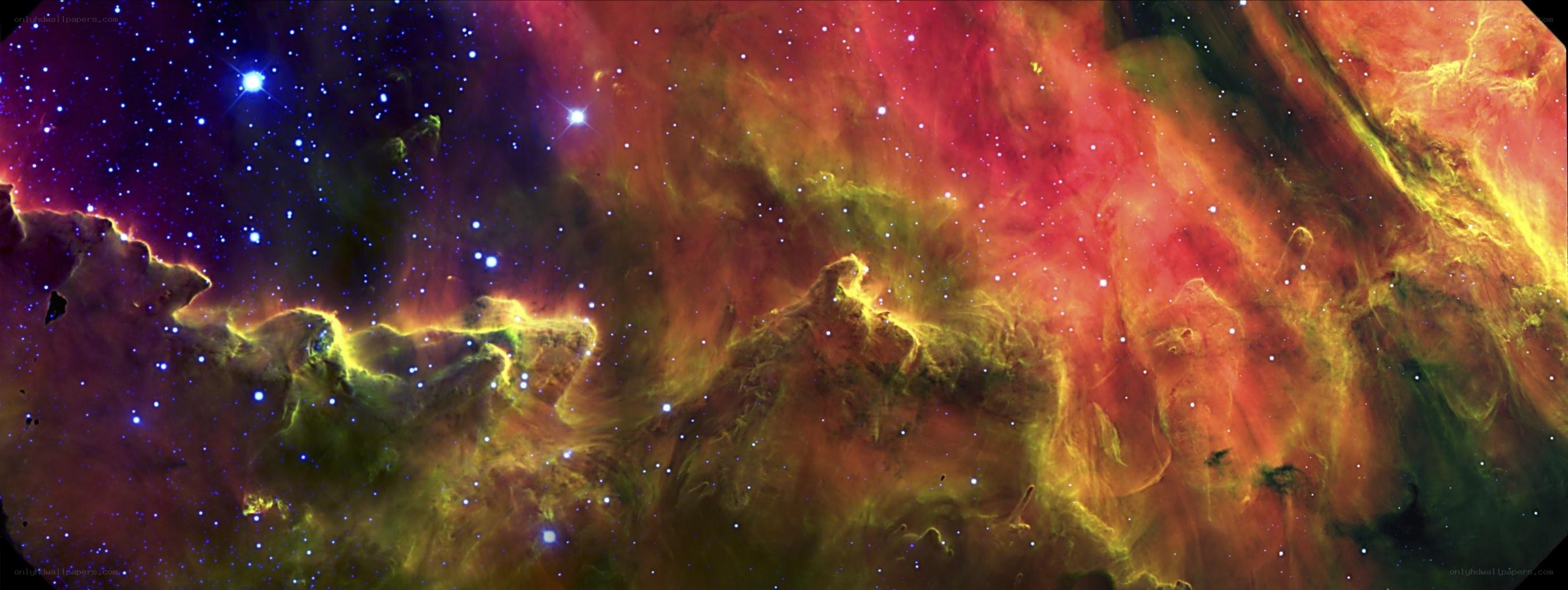 Cosmic nebula with stars