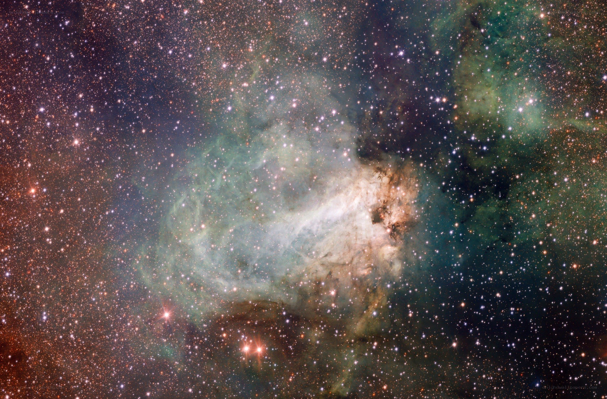 Cosmic nebula with stars
