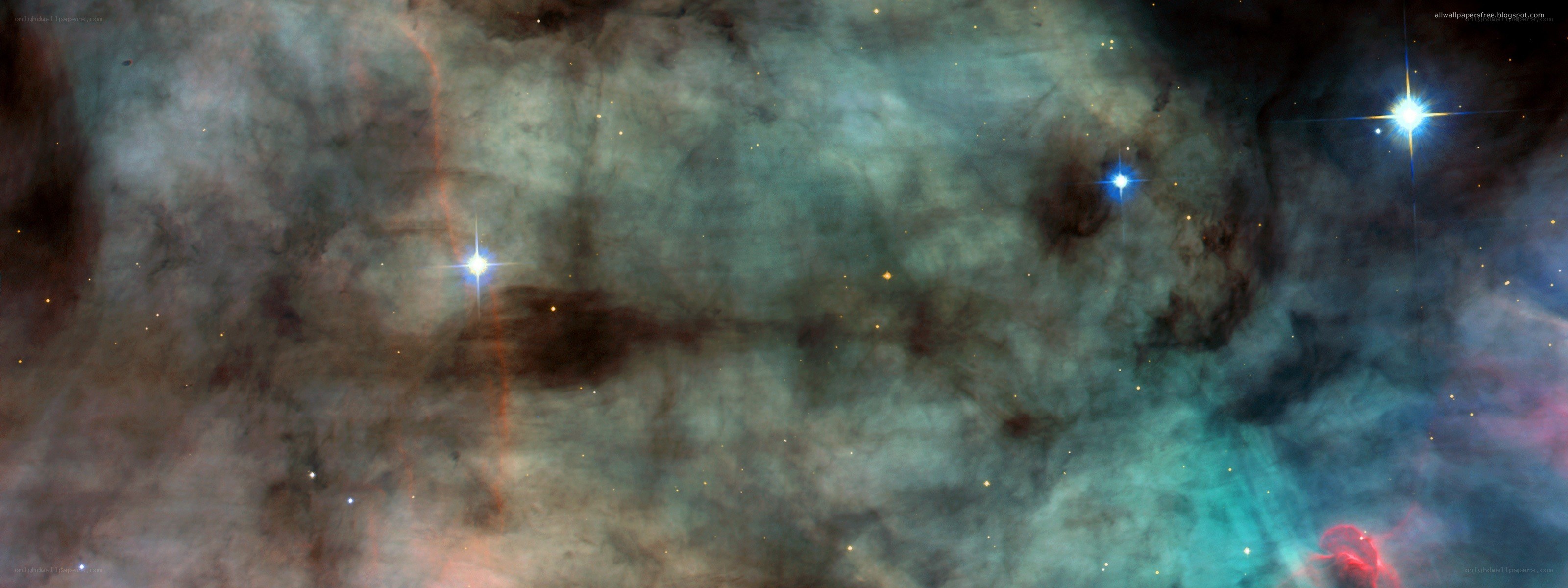 Cosmic nebula with stars