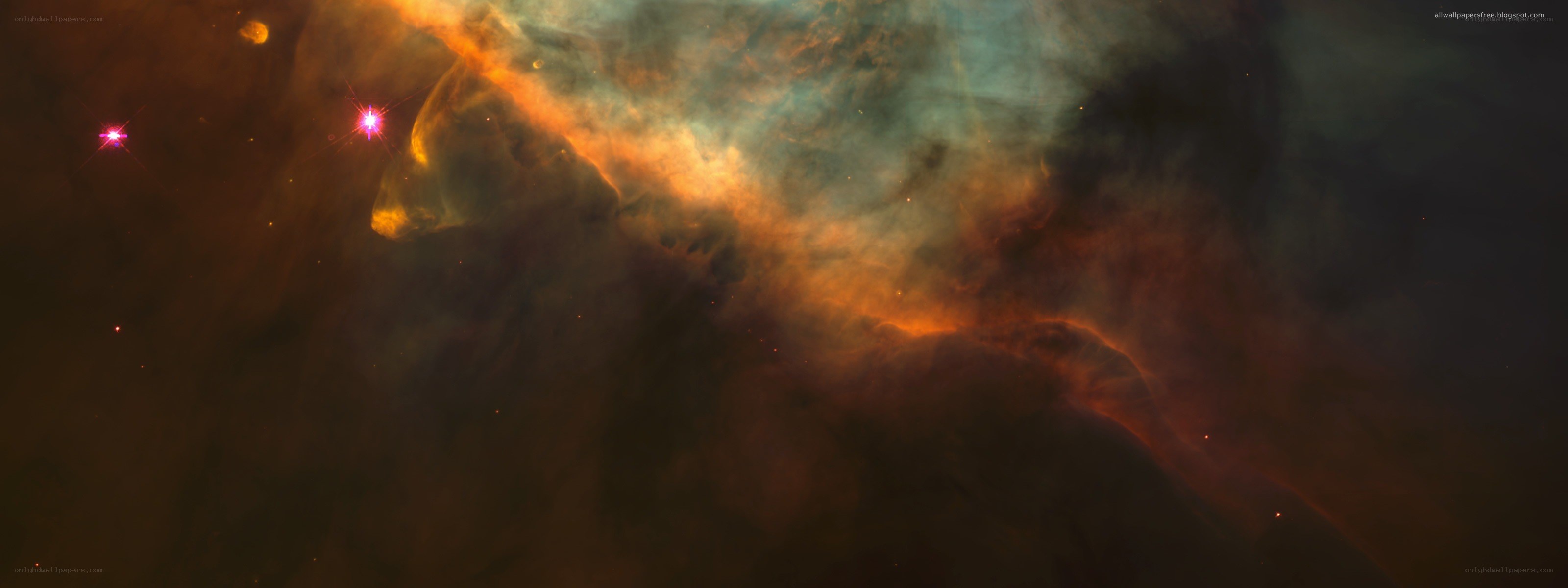 Cosmic nebula with stars
