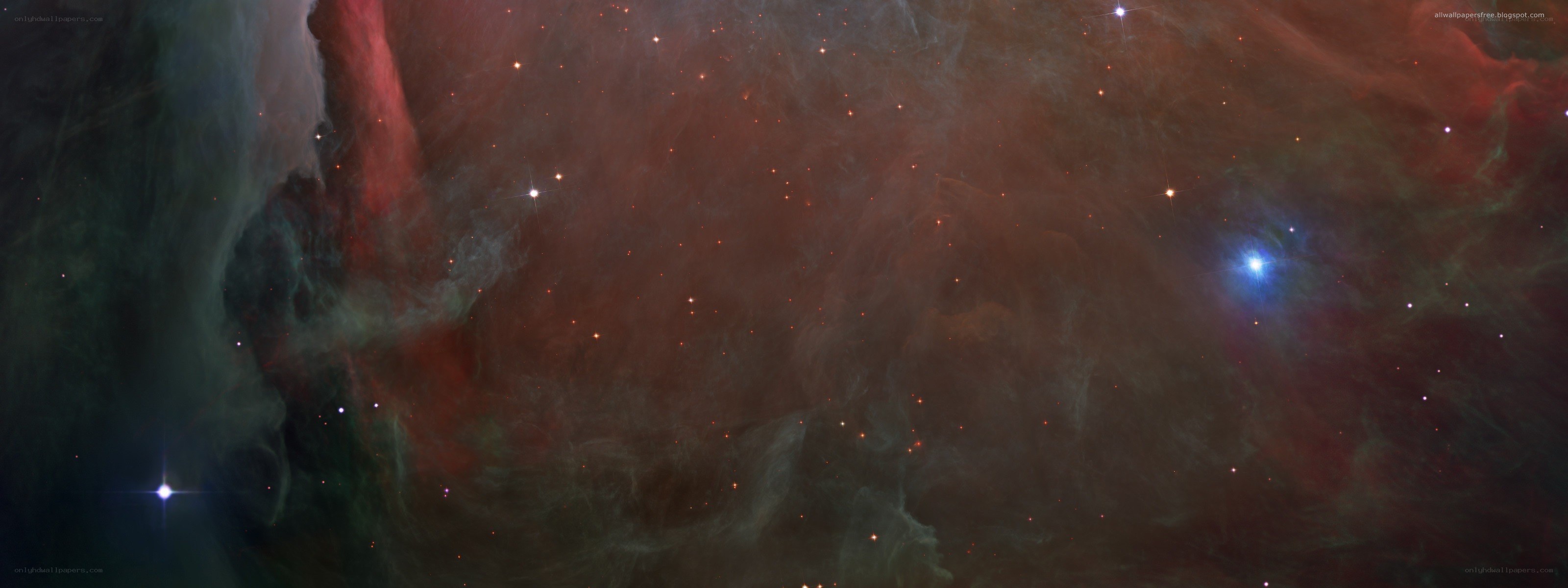 Cosmic nebula with stars