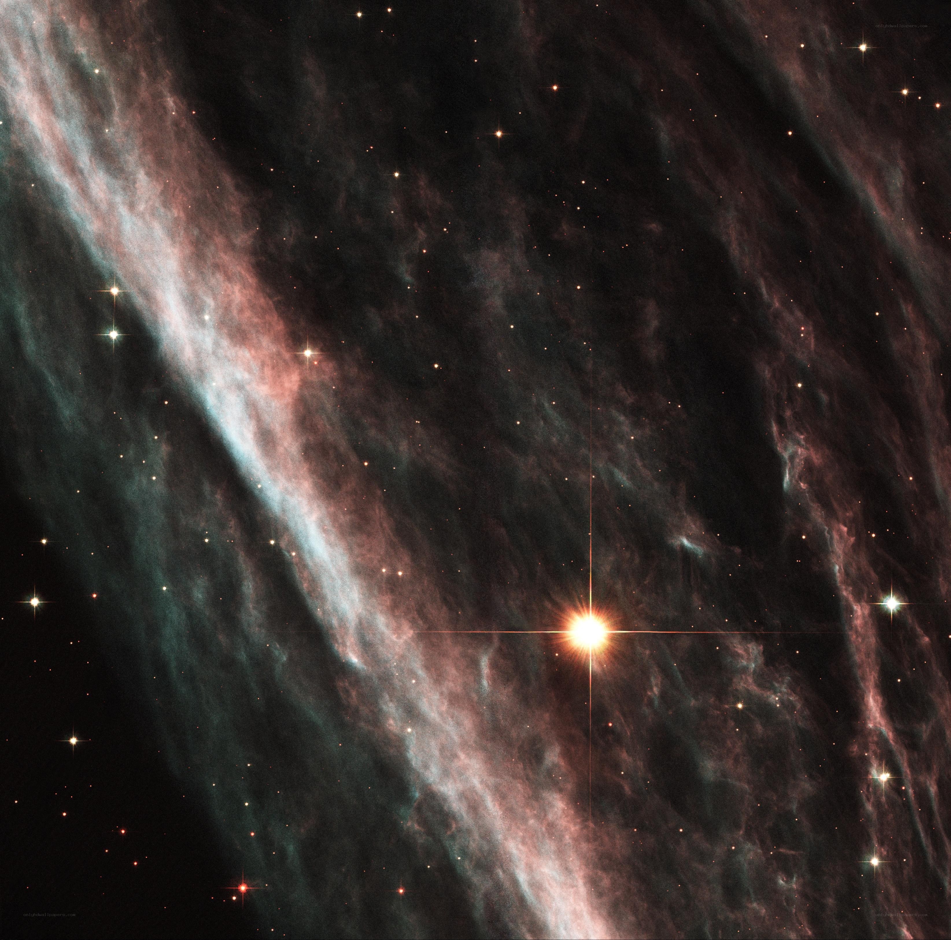 Cosmic nebula with stars
