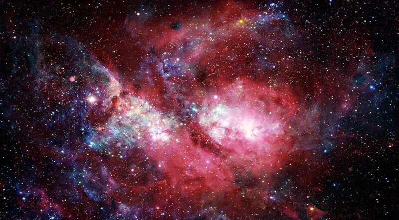 Cosmic nebula with stars