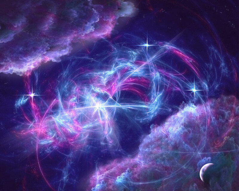 Cosmic Nebula with Stars