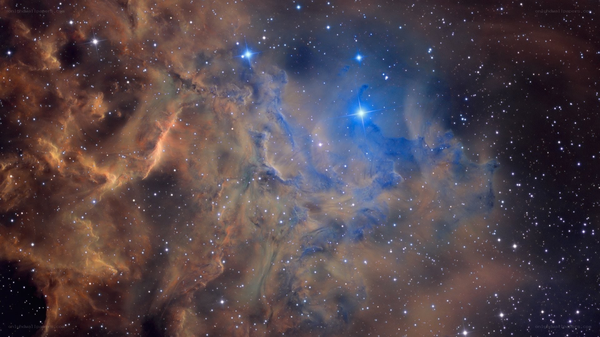 Cosmic Nebula with Stars