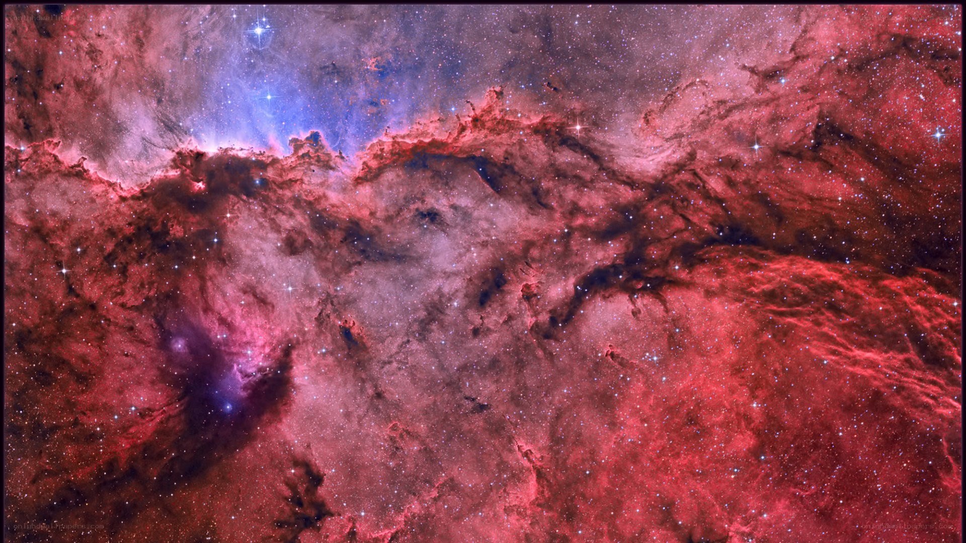 Cosmic nebula with stars