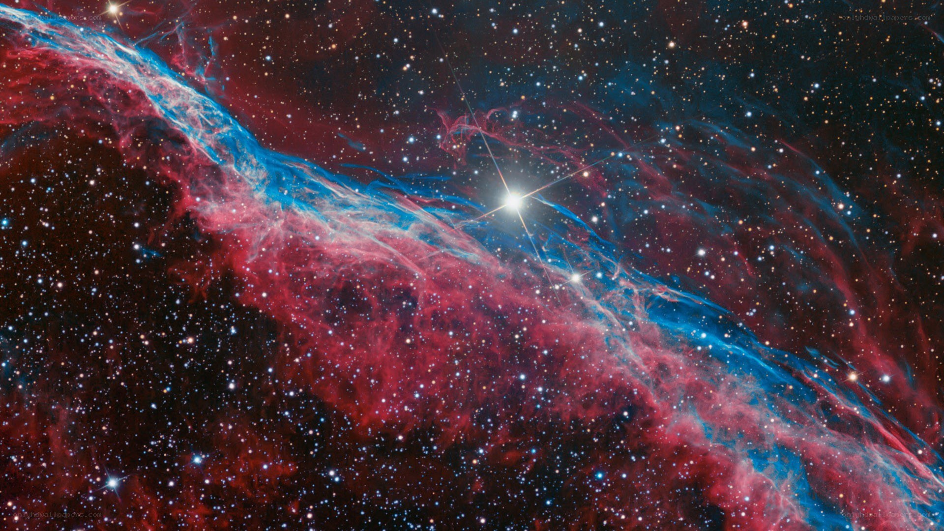 Cosmic nebula with stars