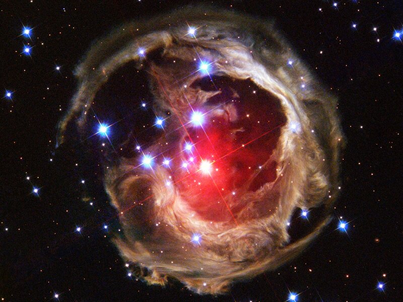 Cosmic nebula with stars