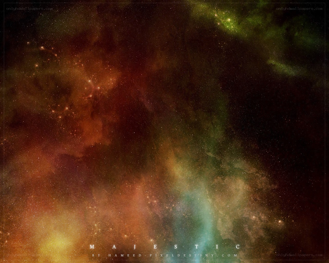Cosmic Nebula with Stars