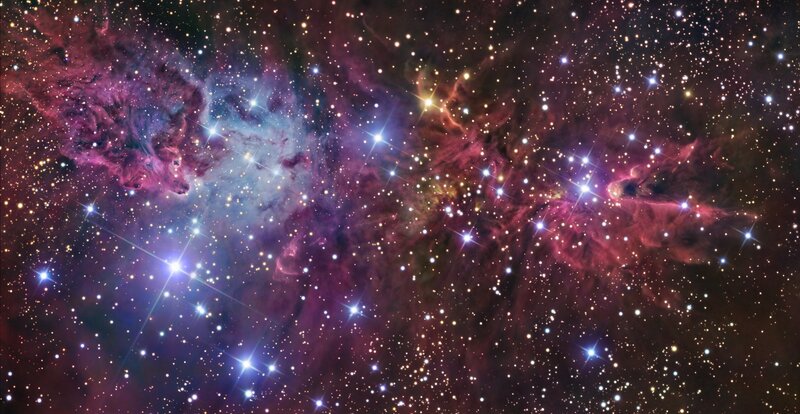 Cosmic nebula with stars