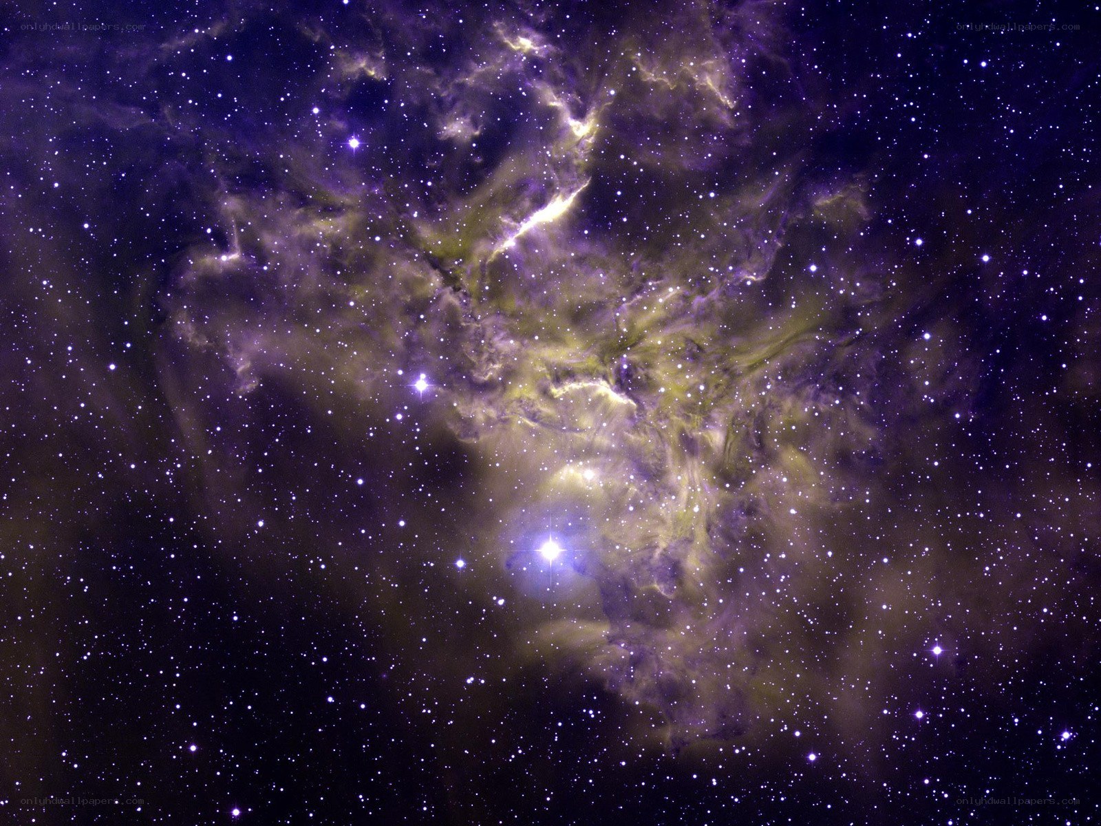 Cosmic nebula with stars