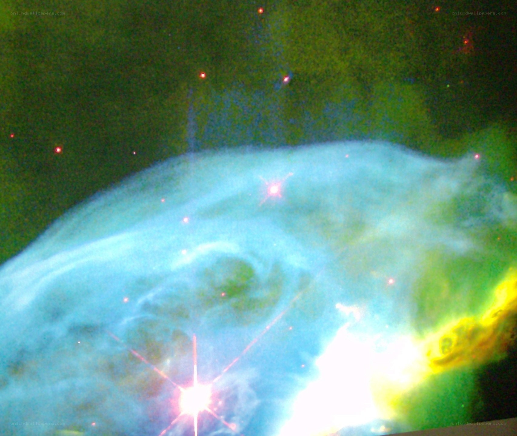 Cosmic nebula with stars