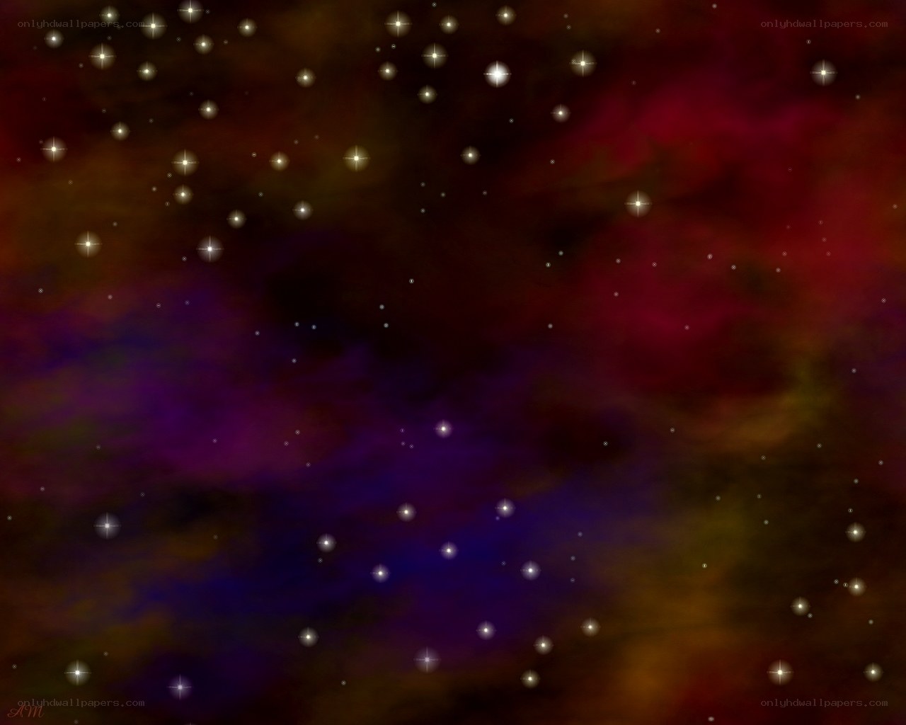 Cosmic Nebula with Stars