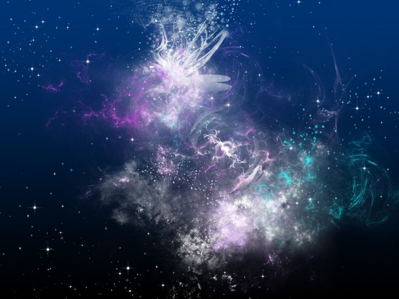 Cosmic nebula with stars