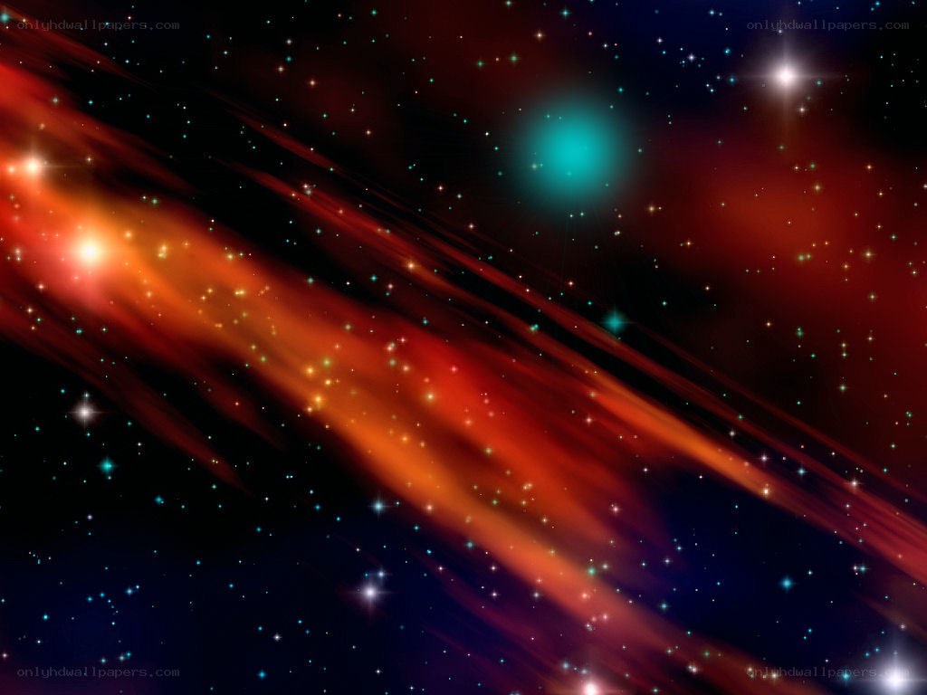 Cosmic nebula with stars