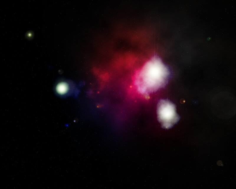 Cosmic Nebula with Stars