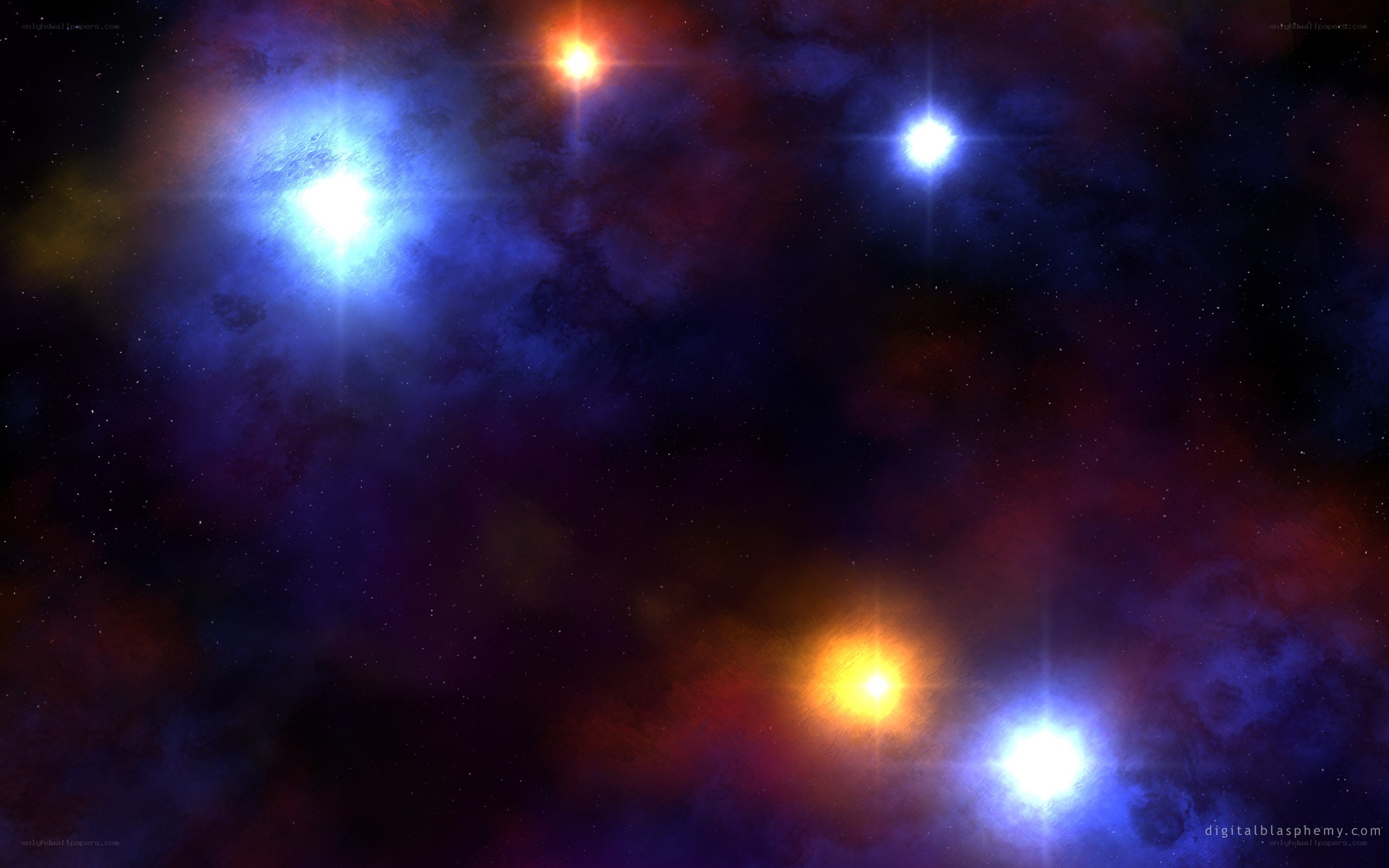 Cosmic Nebula with Stars
