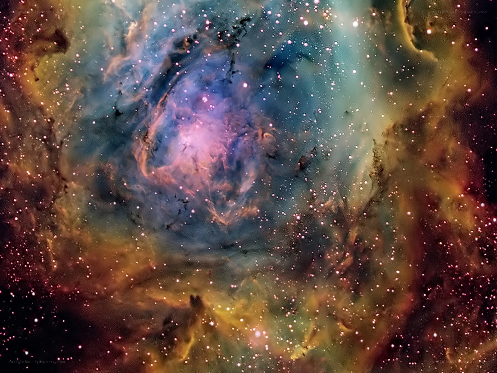 Cosmic nebula with stars