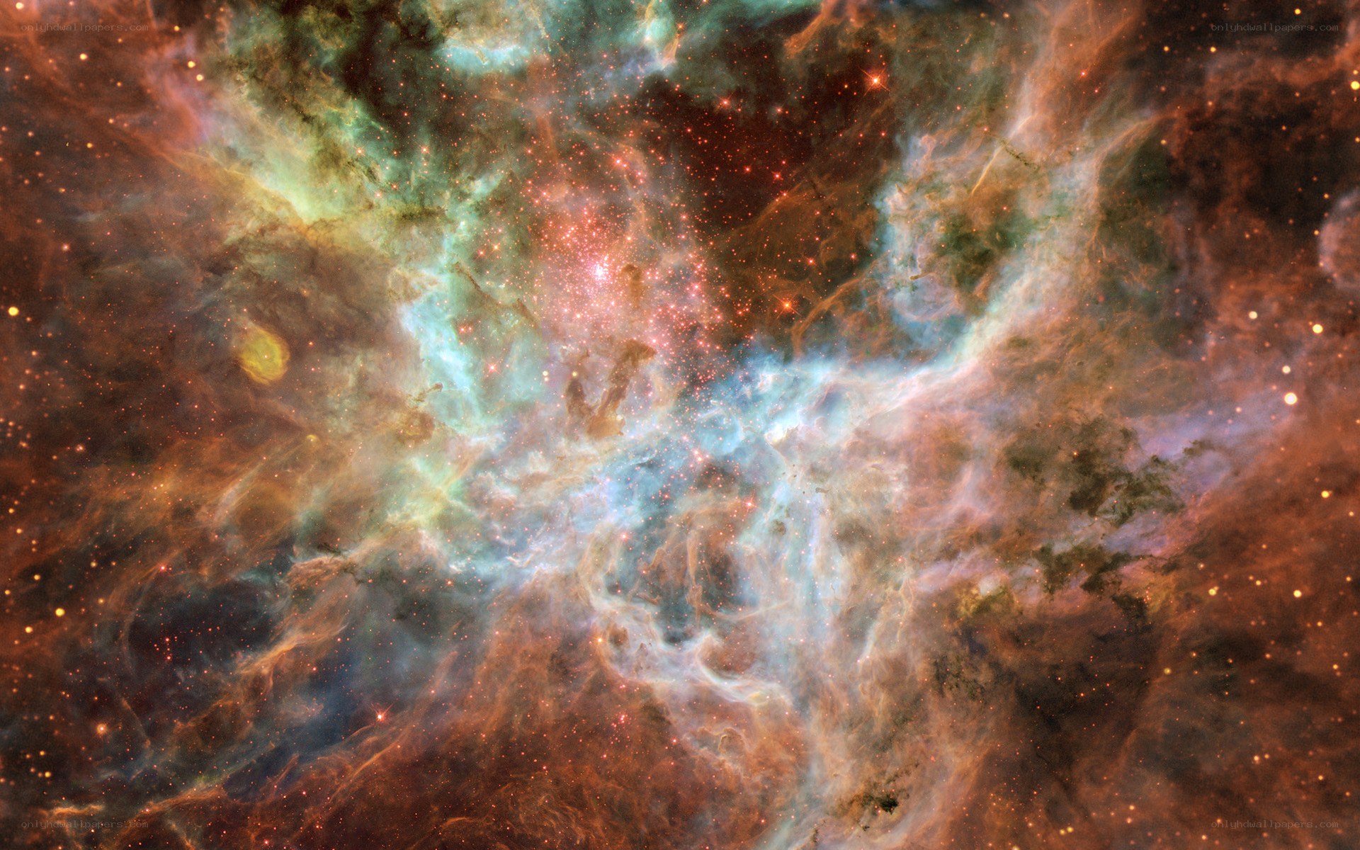 Cosmic nebula with stars
