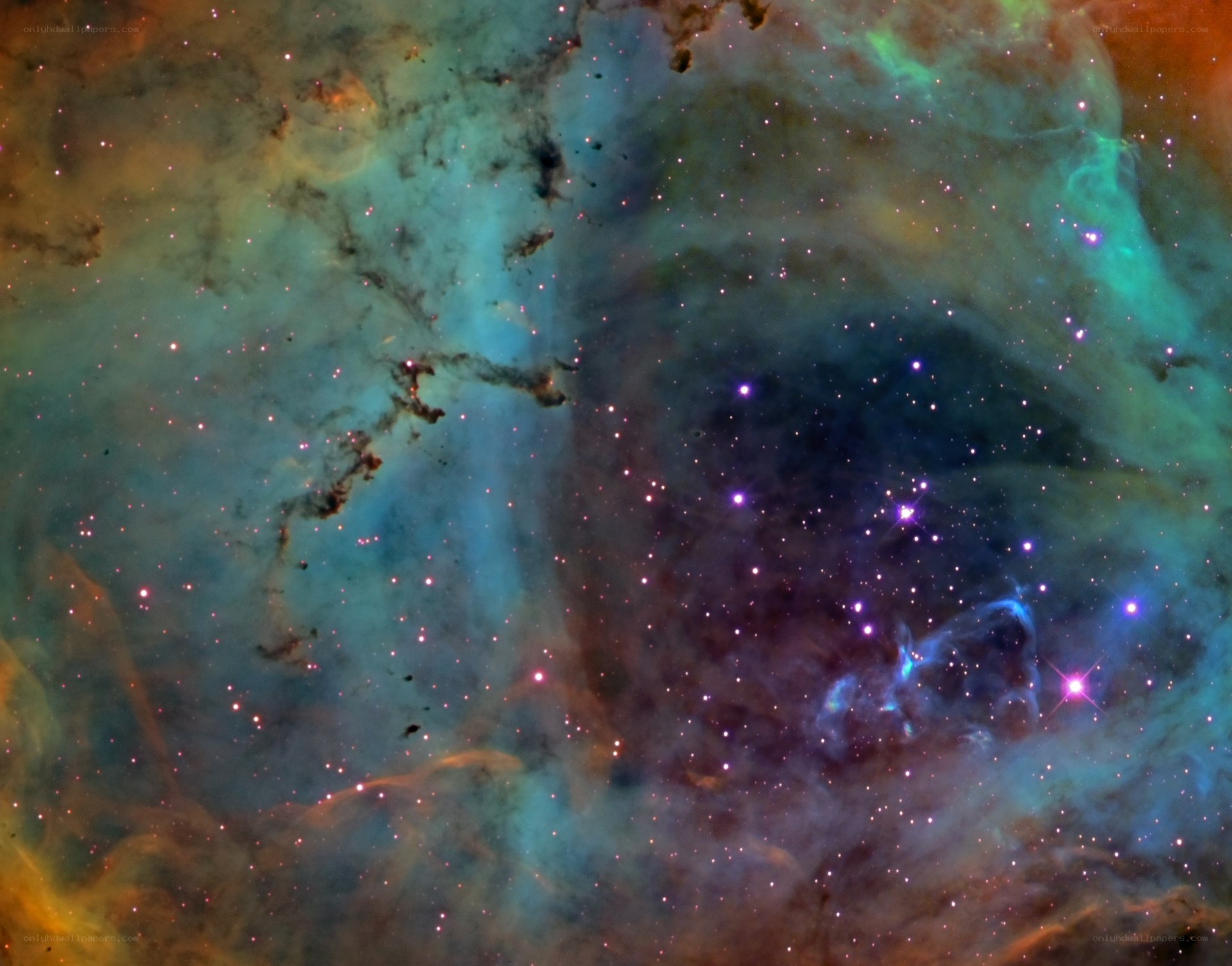 Cosmic Nebula with Stars
