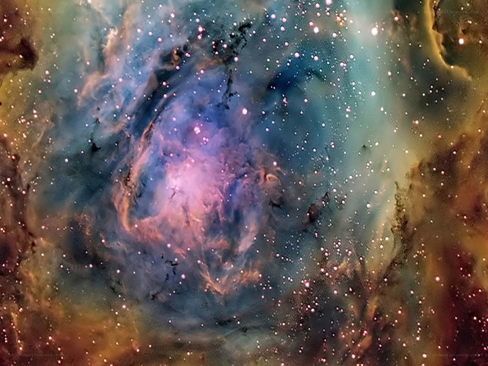Cosmic nebula with stars