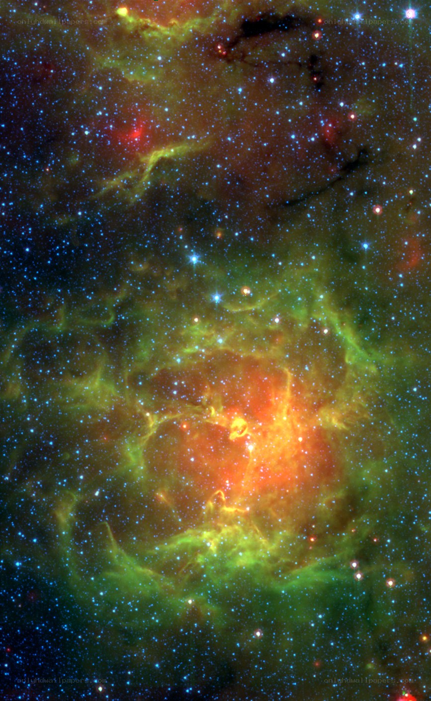 Cosmic nebula with stars