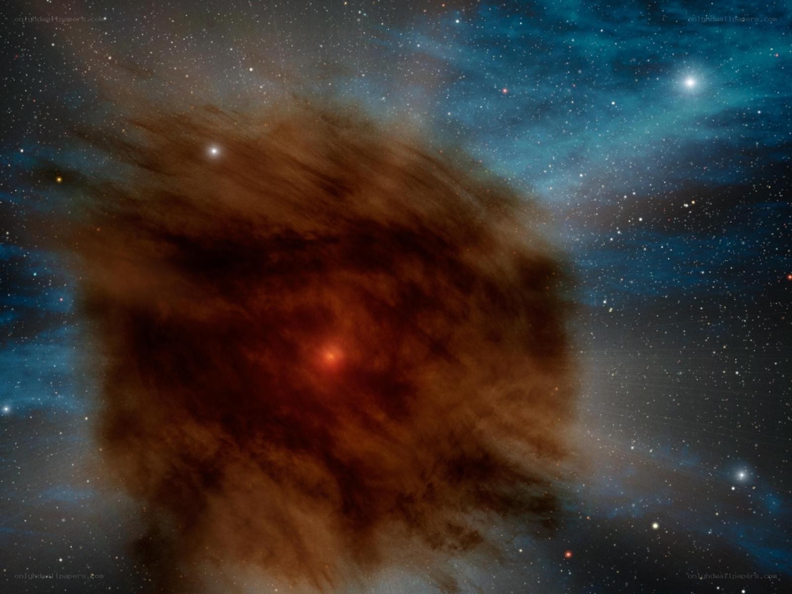 Cosmic nebula with stars