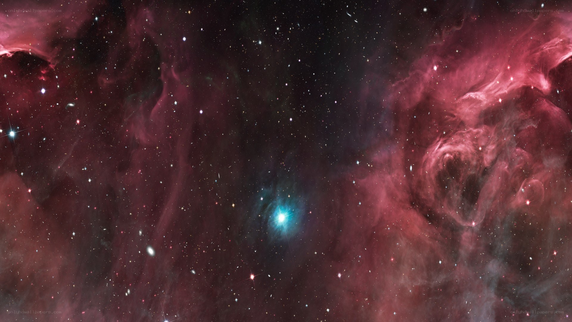 Cosmic nebula with stars