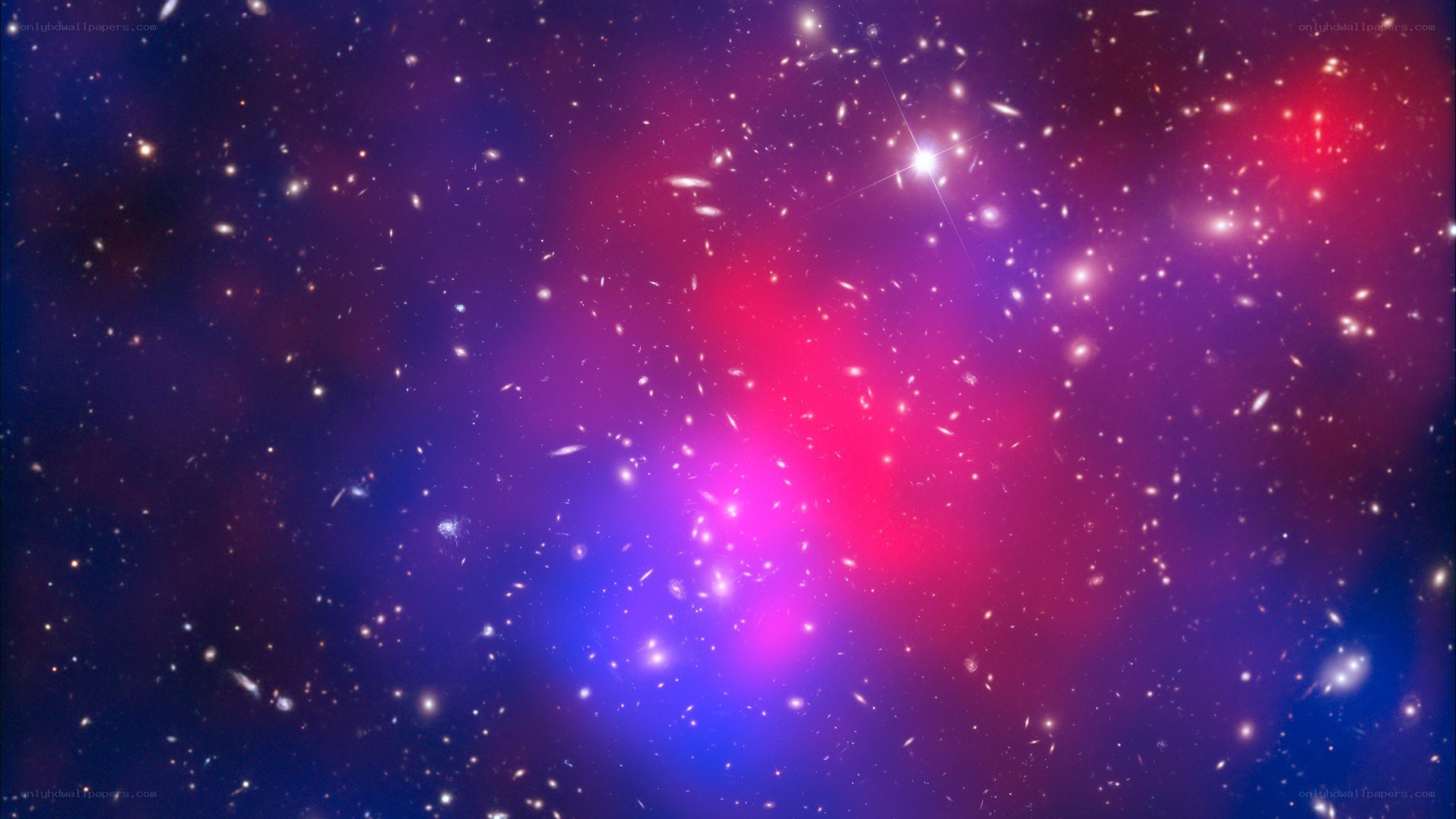 Cosmic nebula with stars