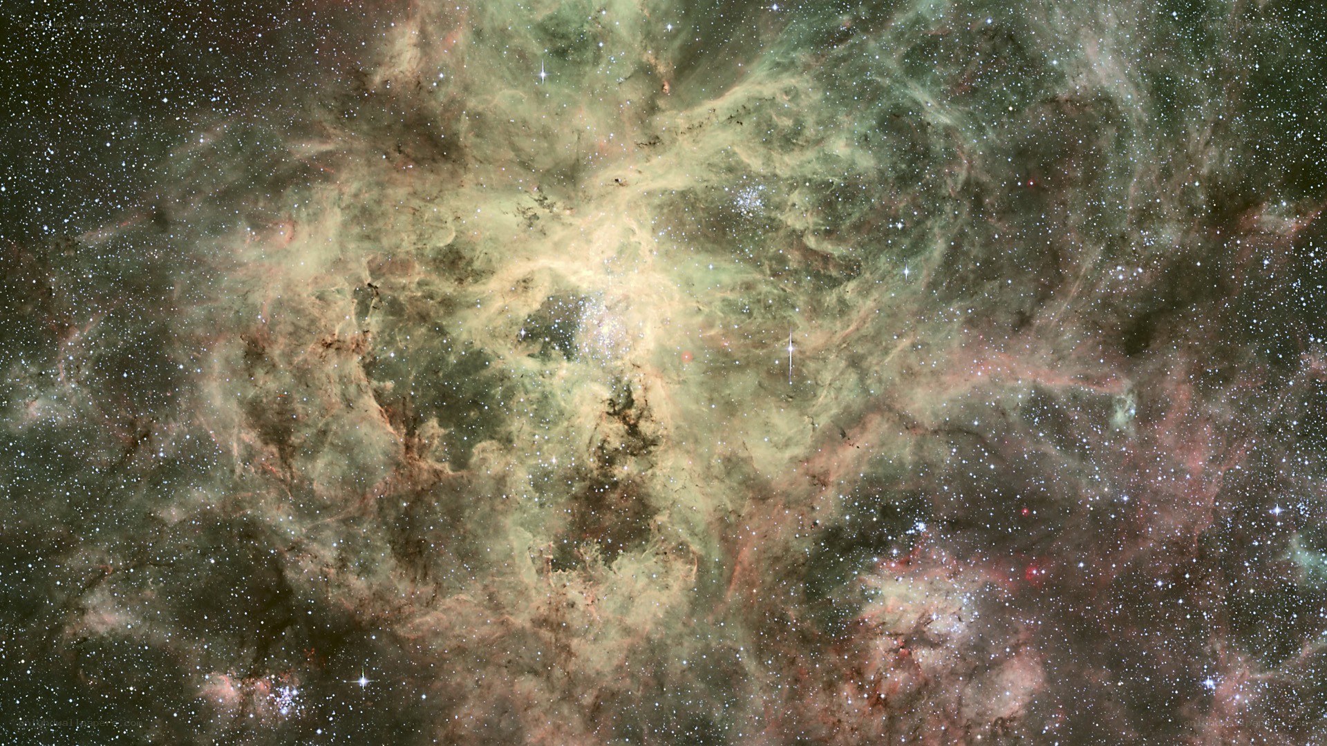 Cosmic nebula with stars