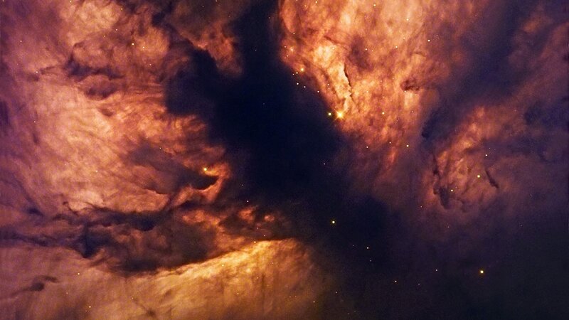 Cosmic nebula with stars
