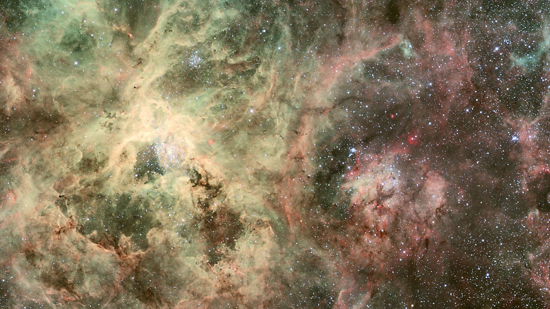 Cosmic nebula with stars