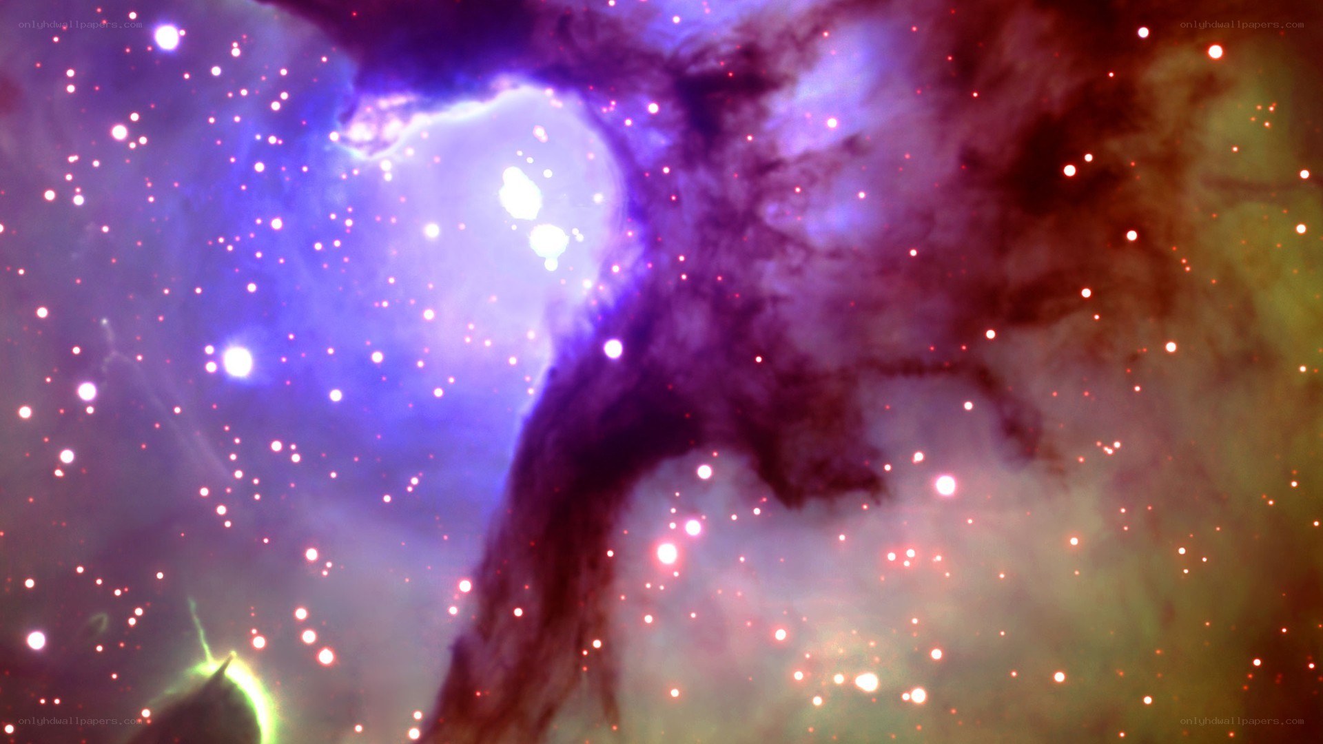 Cosmic nebula with stars