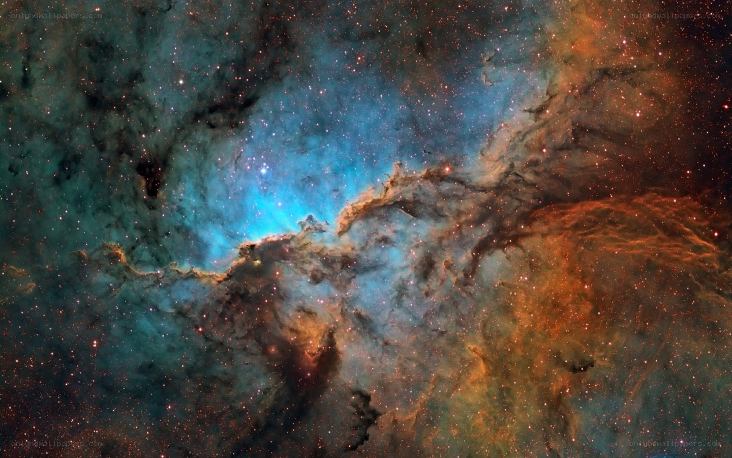 Cosmic nebula with stars