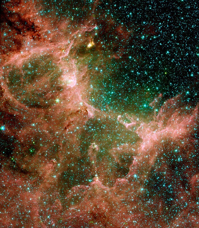 Cosmic nebula with stars