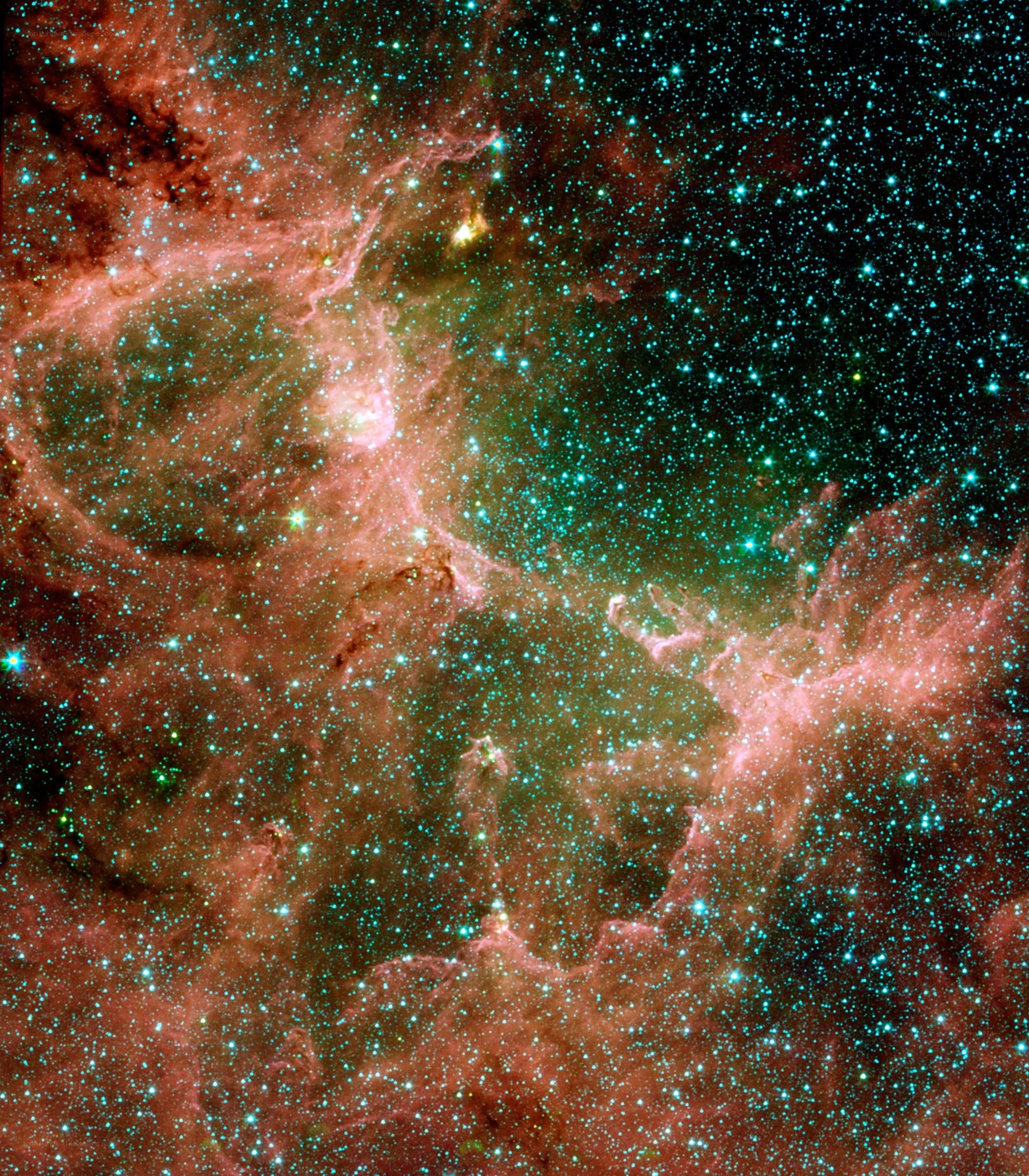 Cosmic nebula with stars