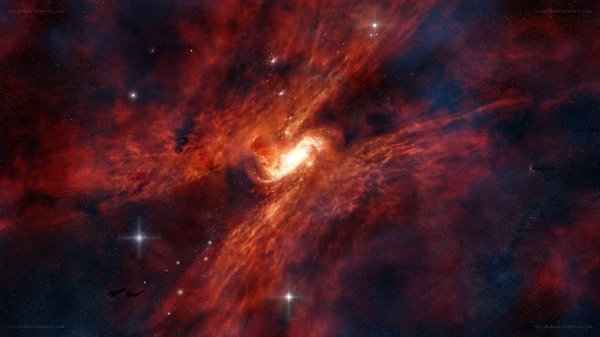 Cosmic nebula with stars