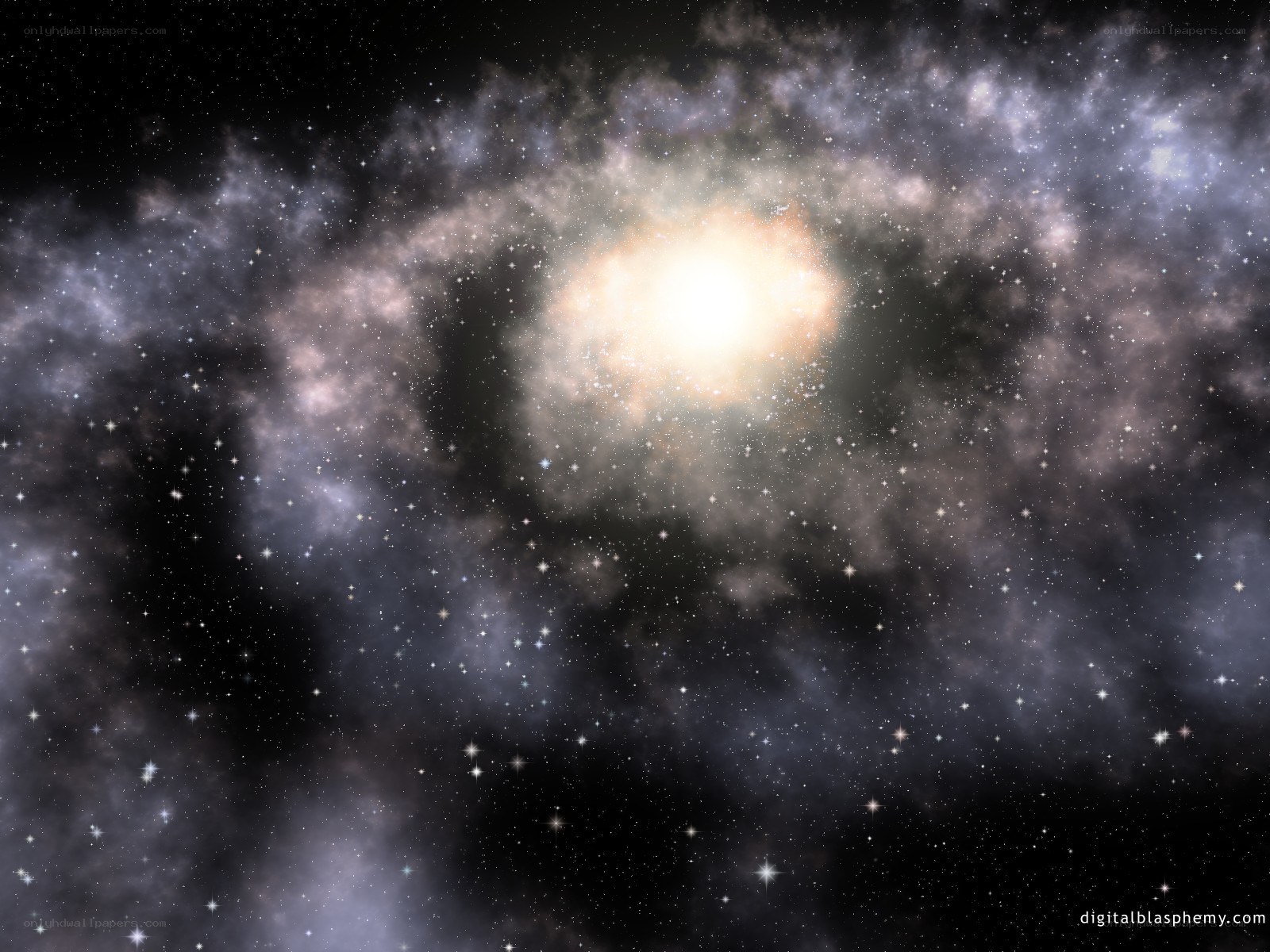 Cosmic nebula with stars