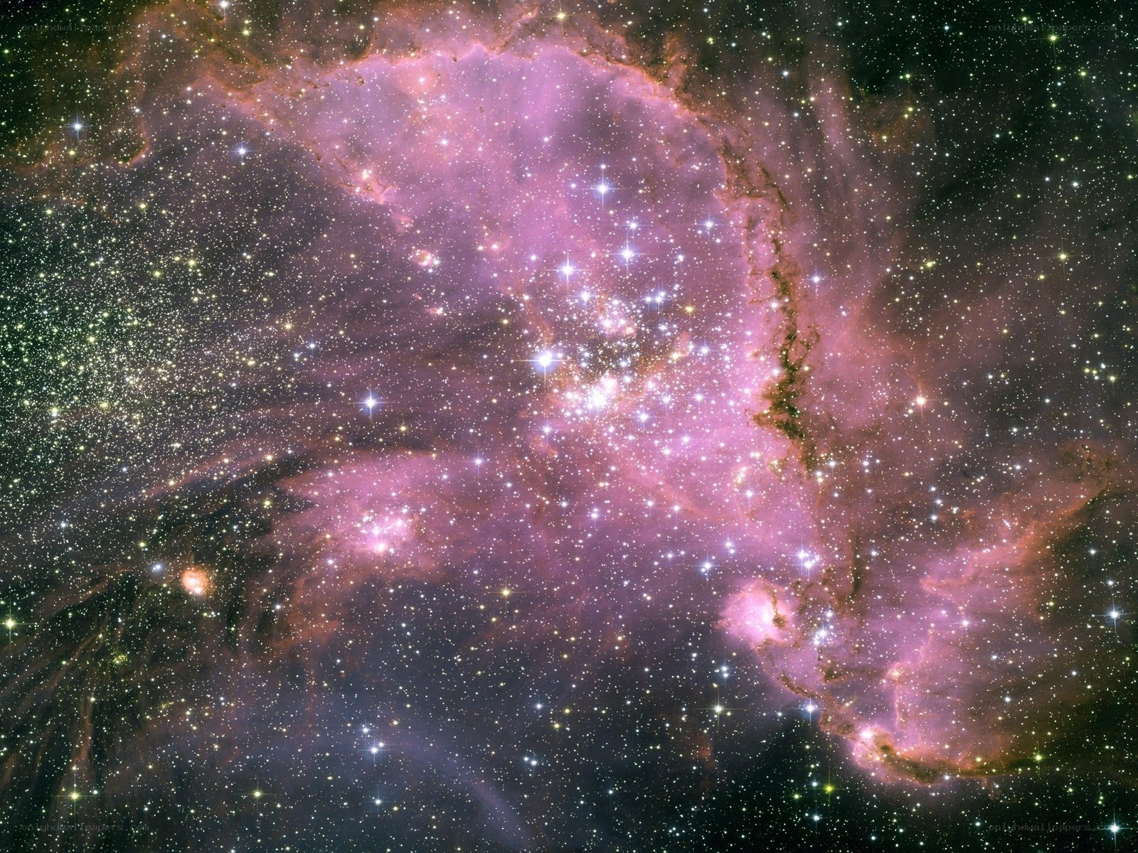 Cosmic nebula with stars