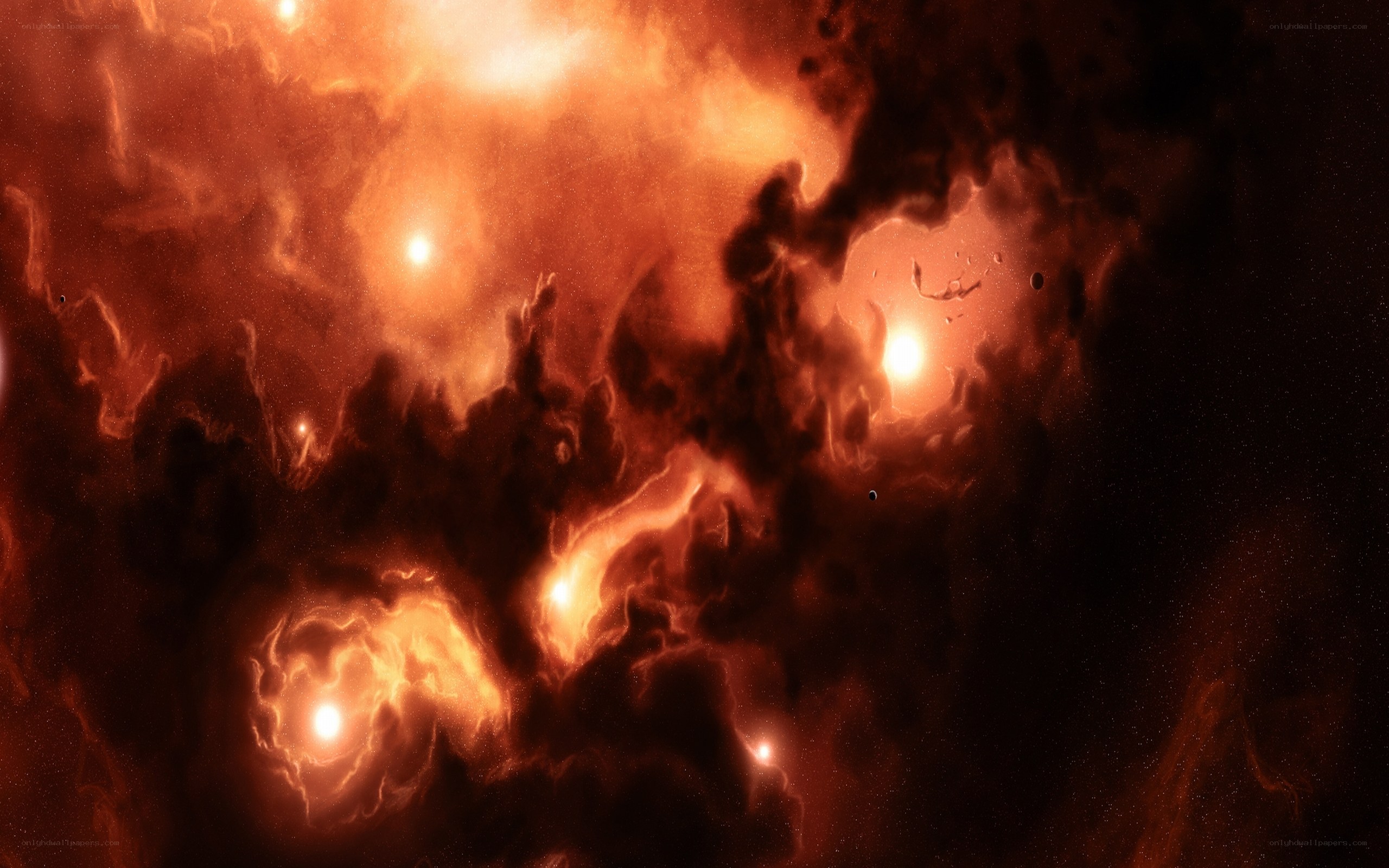 Cosmic nebula with stars