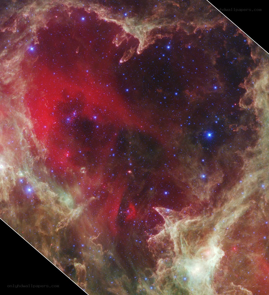 Cosmic nebula with stars