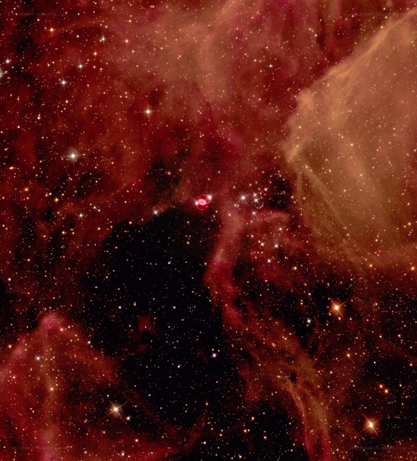 Cosmic Nebula with Stars