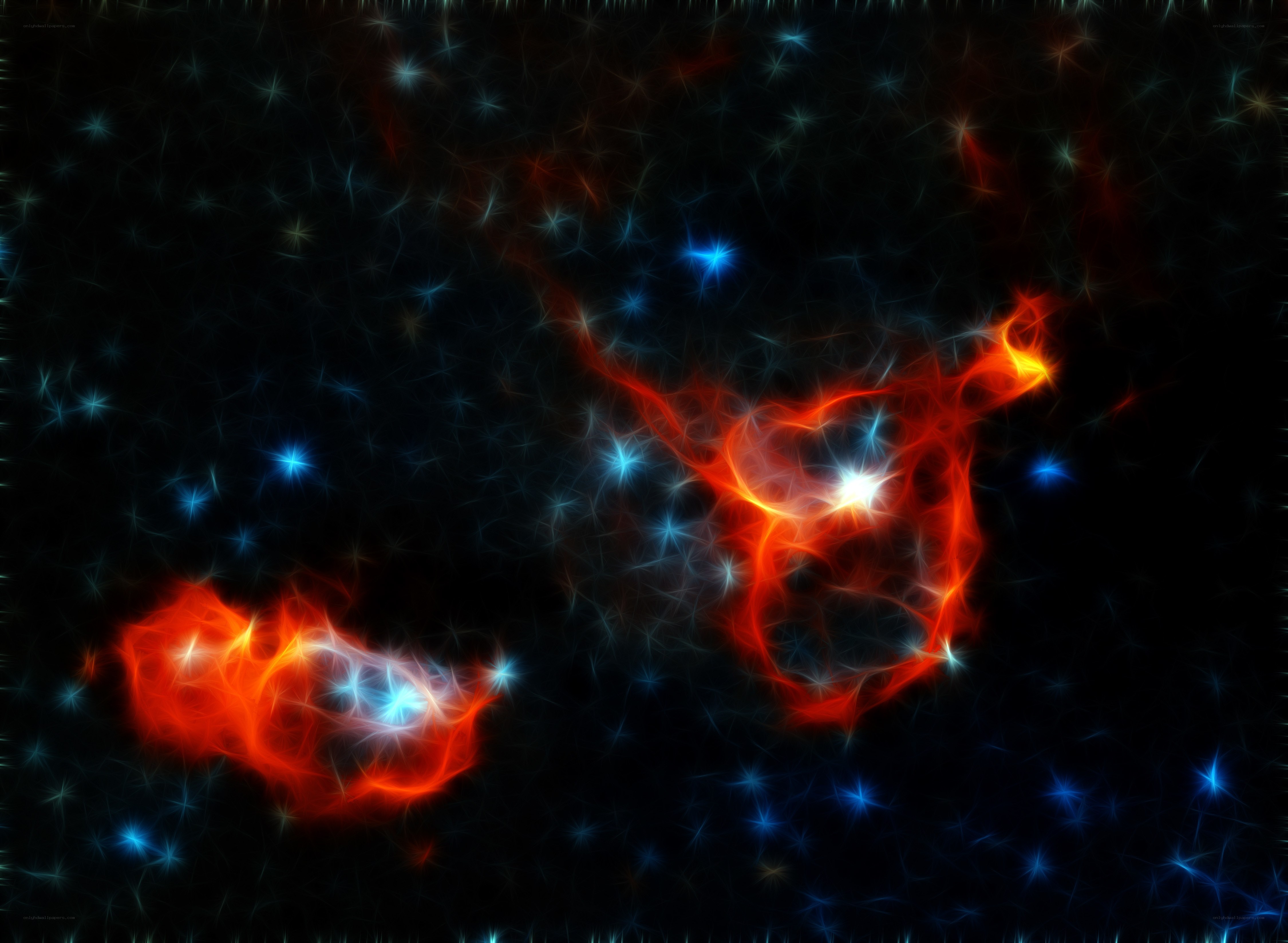 Cosmic nebula with stars