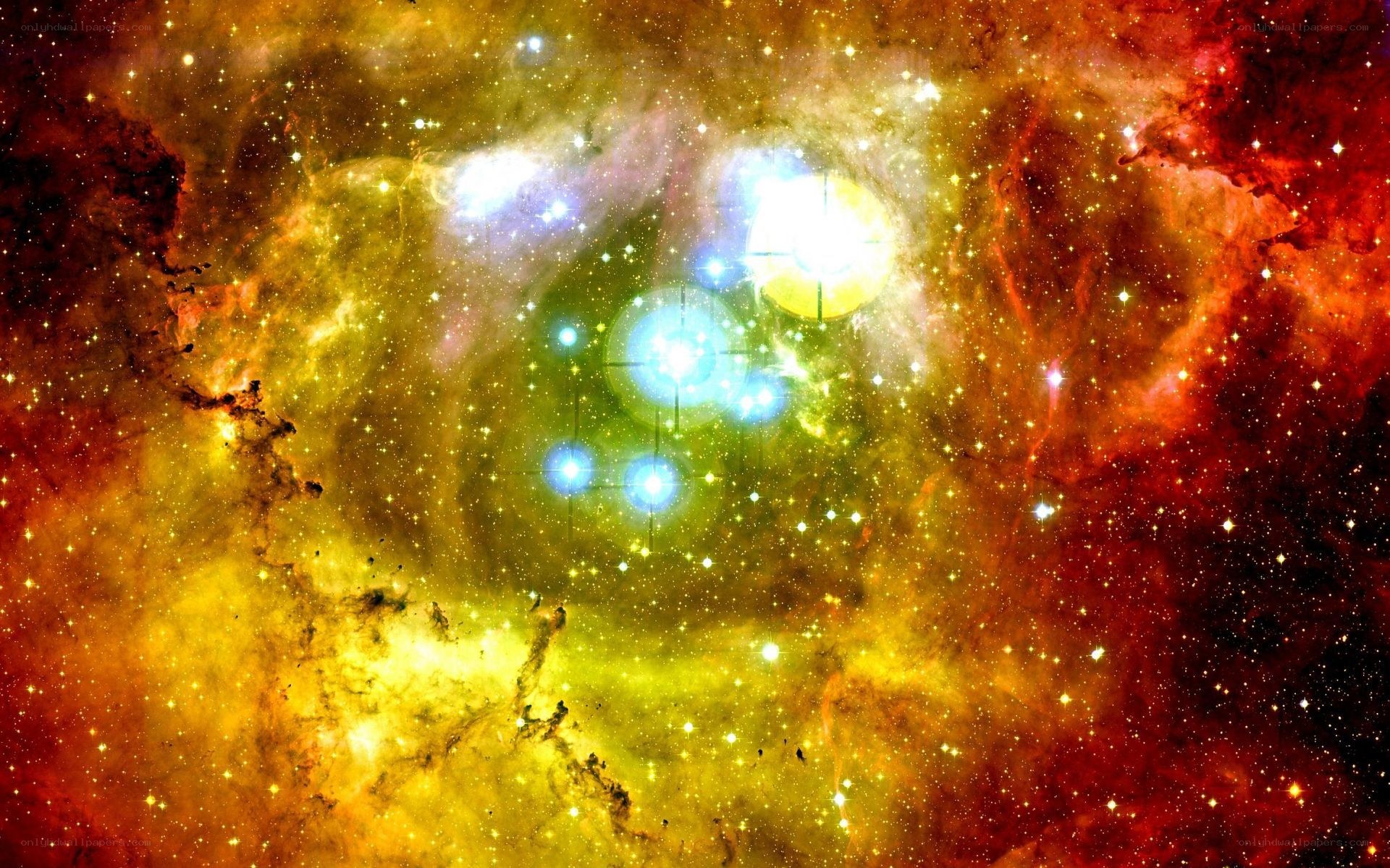 Cosmic nebula with stars