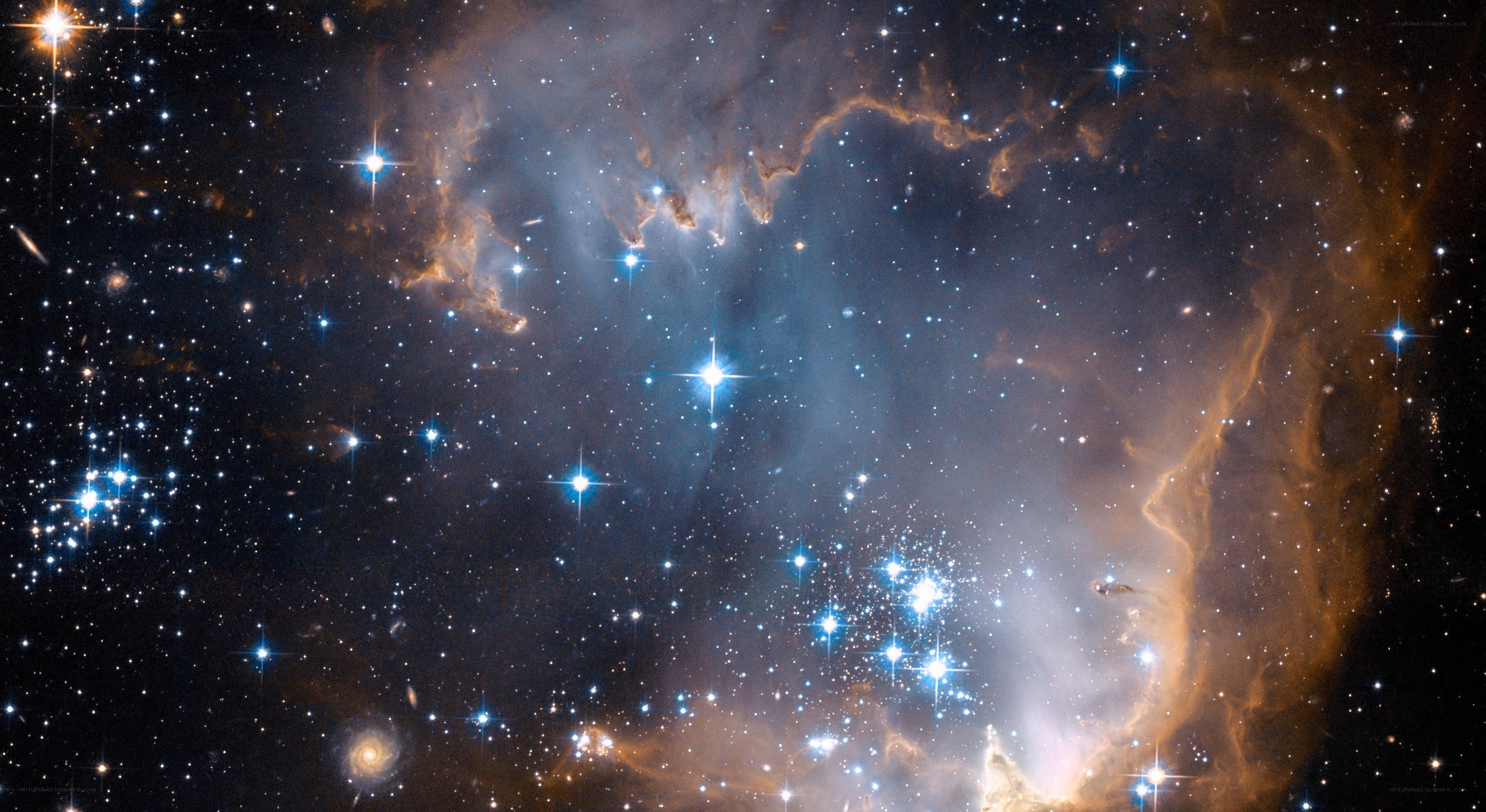 Cosmic nebula with stars