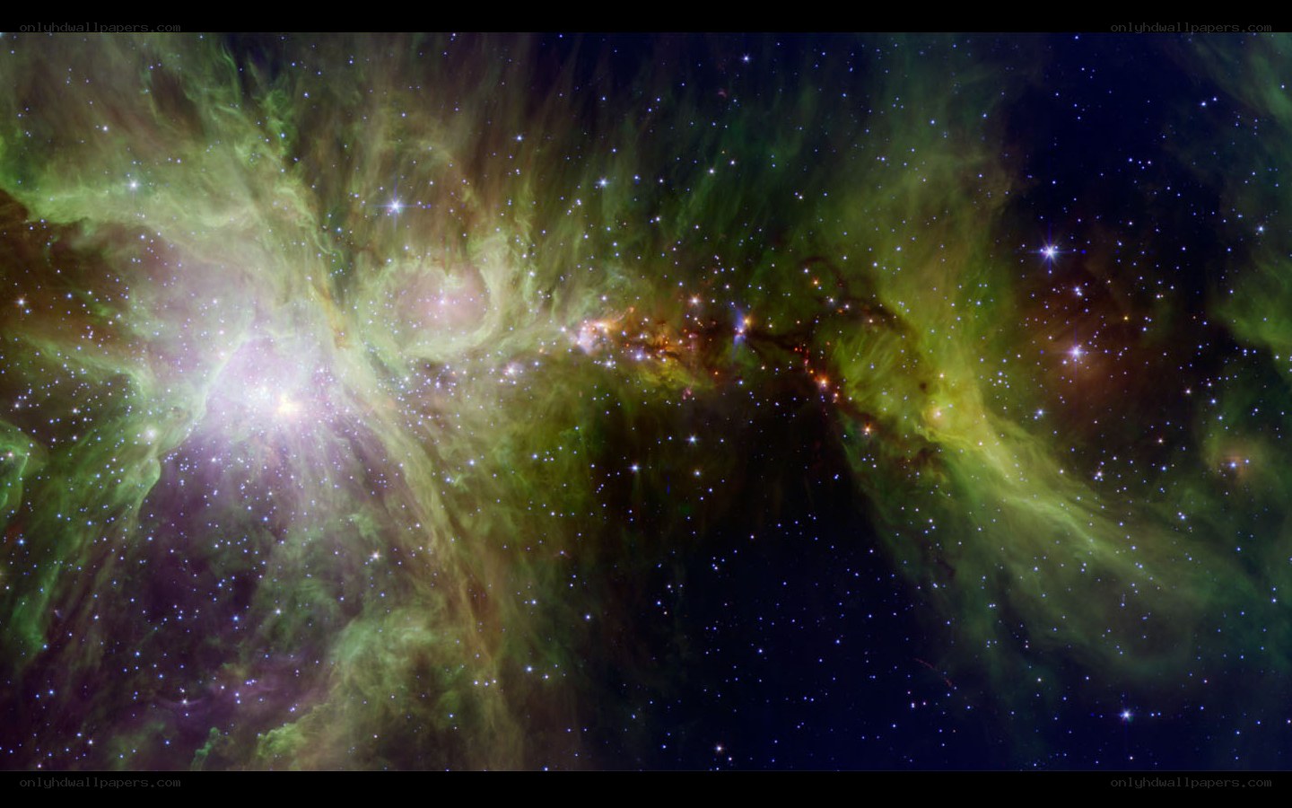 Cosmic nebula with stars
