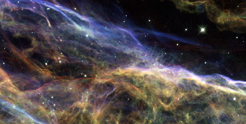 Cosmic nebula with stars