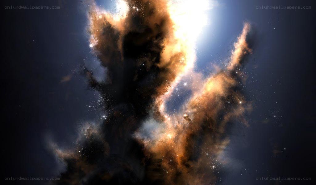 Cosmic nebula with stars